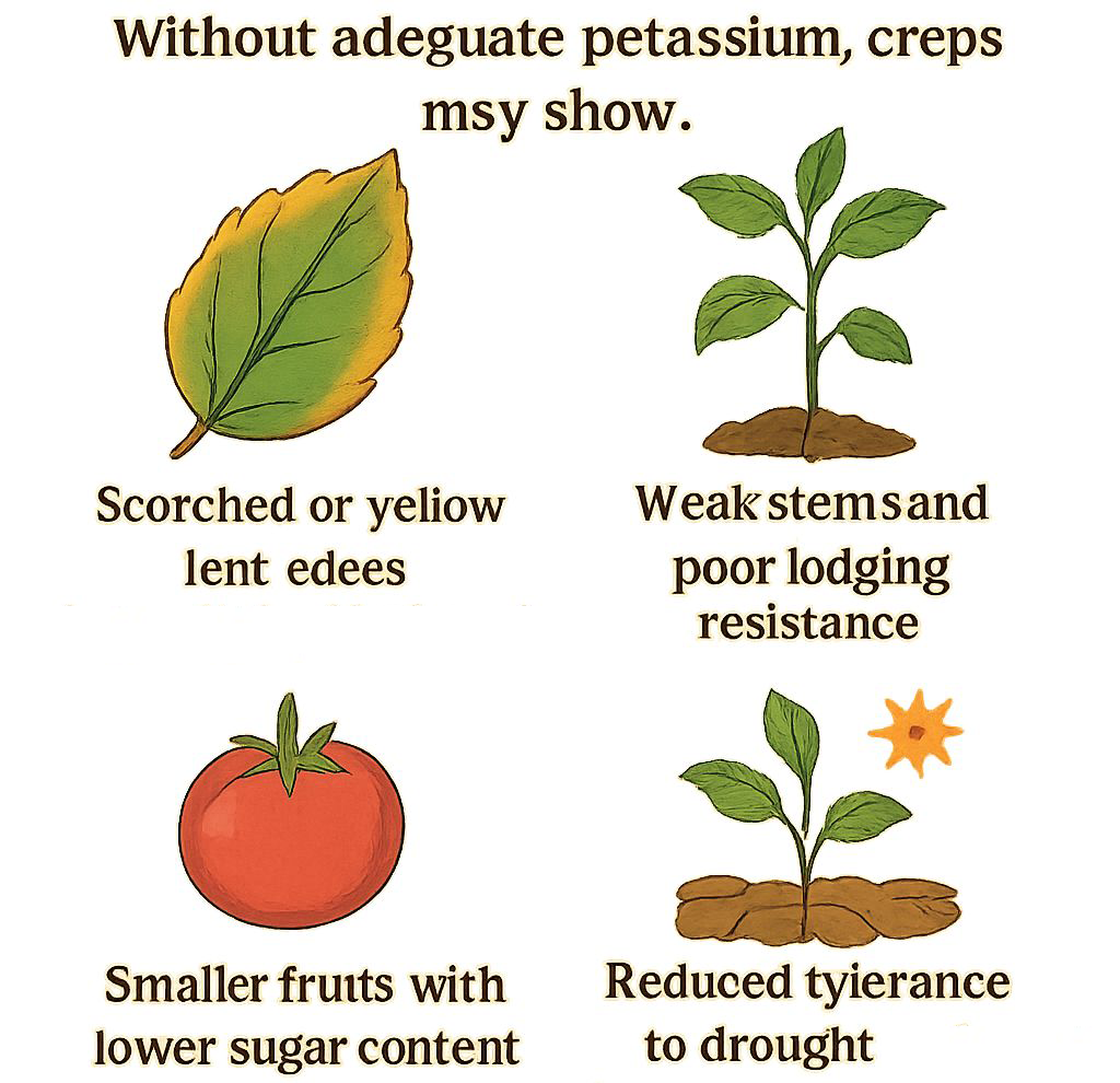Without adequate potassium Without adequate potassium